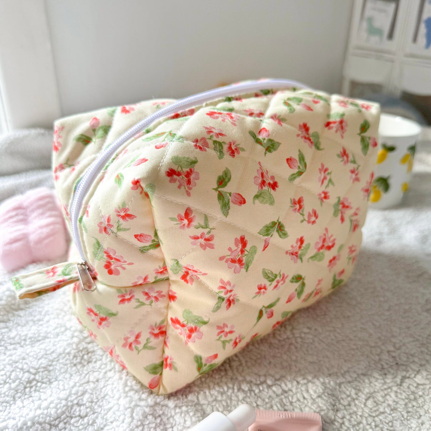 Quilted Makeup Bag | Buttercup