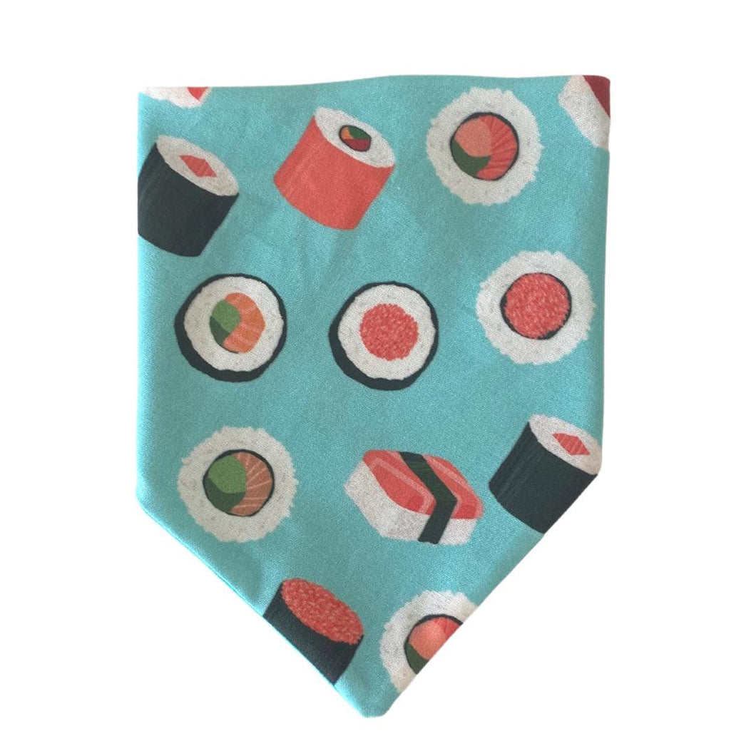 Sushi Bandana (Medium) - Over collar