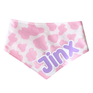 Adjustable dog bandana - Moomoo (Pink)| Cowprint