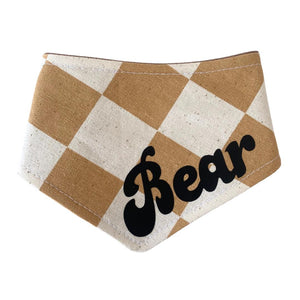 Dog bandana - Latte | Checker