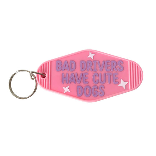 Motel keychain - Bad drivers have cute dogs