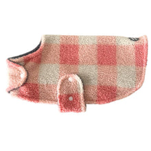 Load image into Gallery viewer, Basic Dog coat - Strawberry Shortcake | Gingham | Teddy fleece