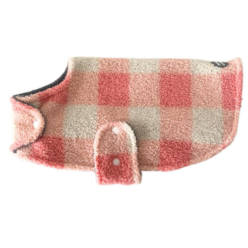 Basic Dog coat - Strawberry Shortcake | Gingham | Teddy fleece