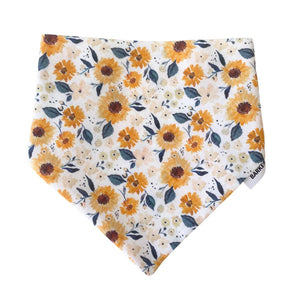 Adjustable dog bandana - Sunflowers