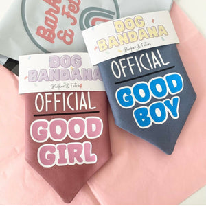 Snap button bandana - Official good boy/girl