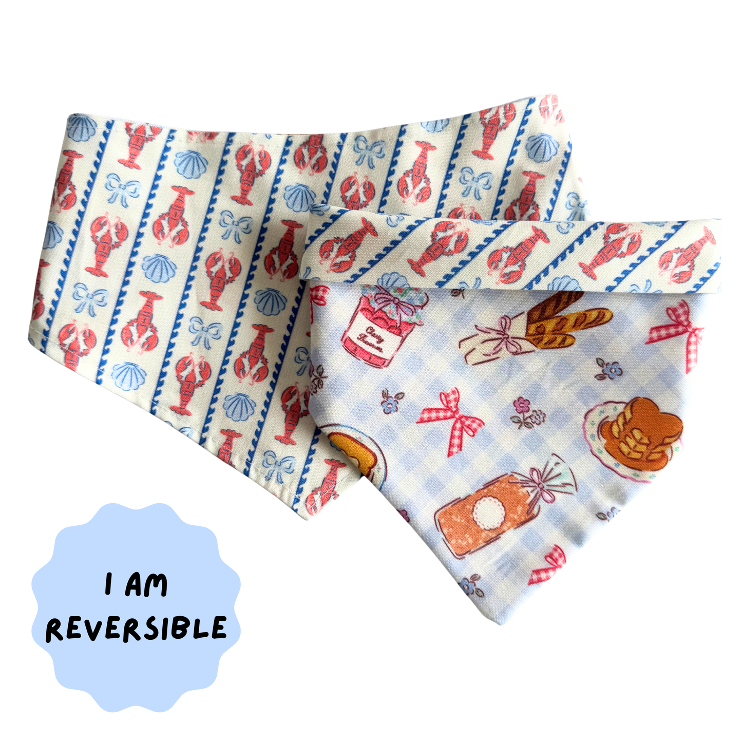 Reversible dog bandana - Bayside Brunch