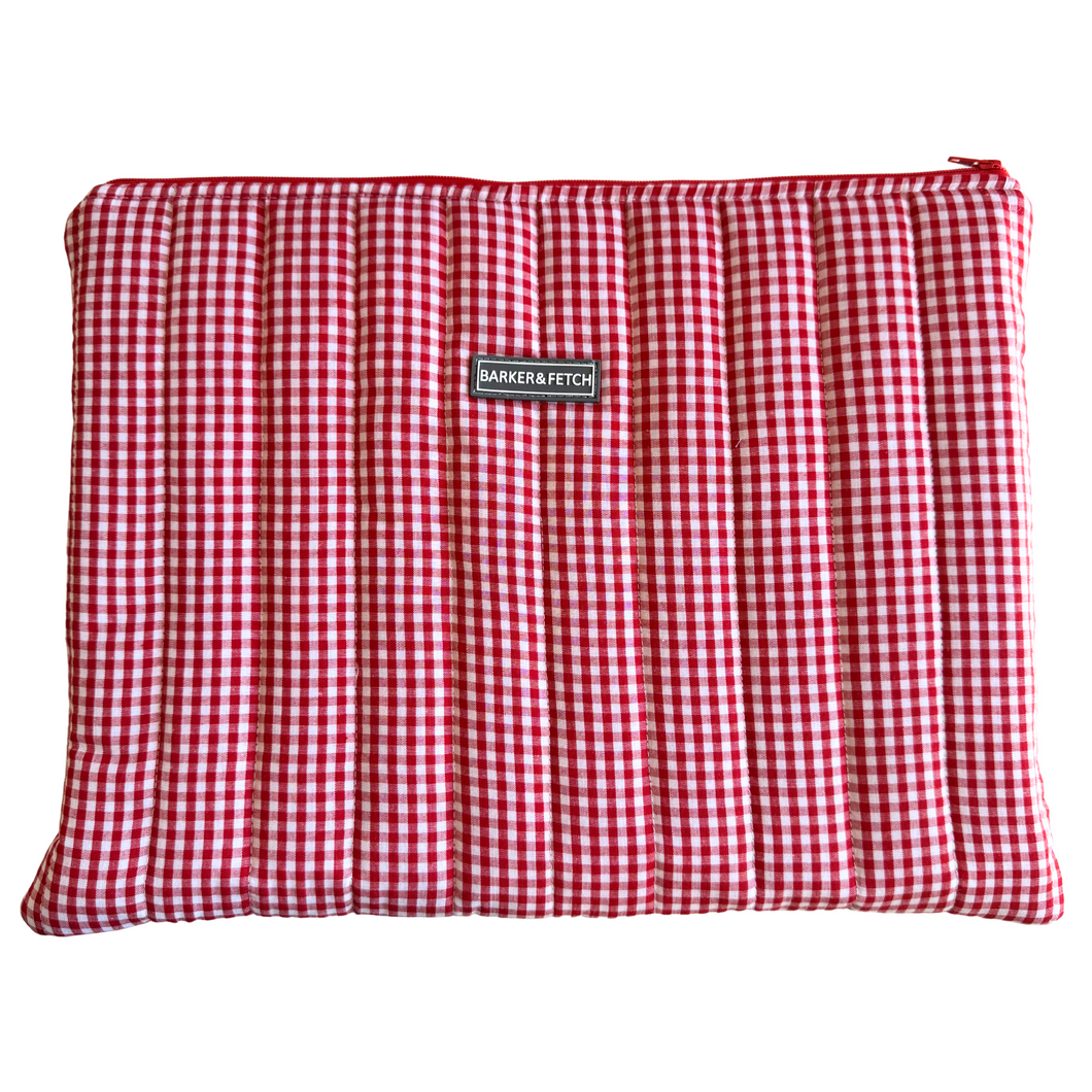Padded Laptop sleeve | Red gingham