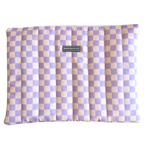 Padded Laptop sleeve | Purple Check