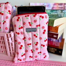 Load image into Gallery viewer, Padded E-reader sleeve | Cherry Soda