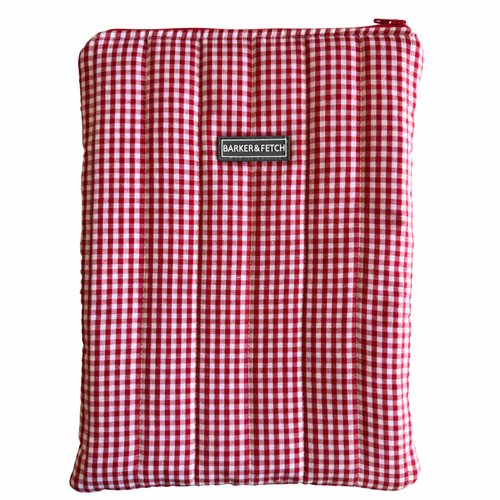 Padded Book sleeve | Red gingham