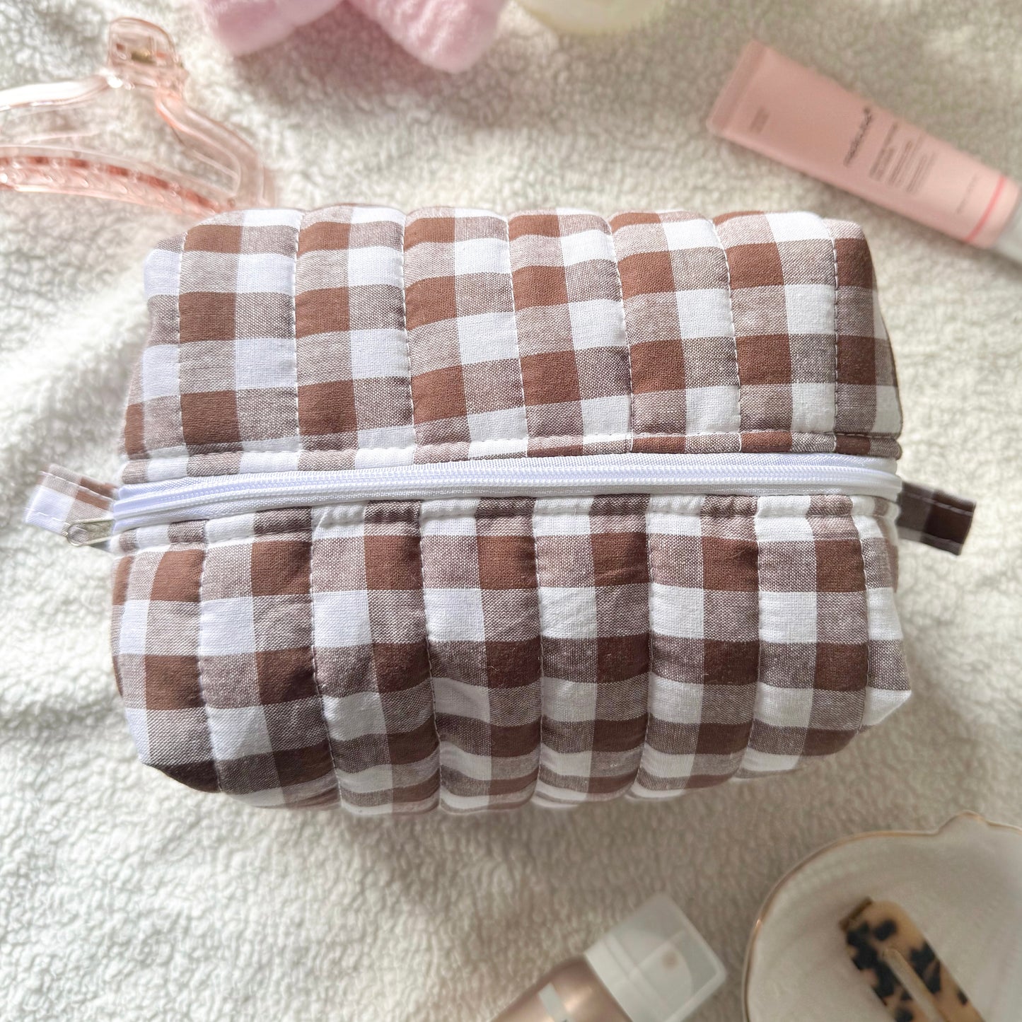 Quilted Makeup Bag | Pinecone