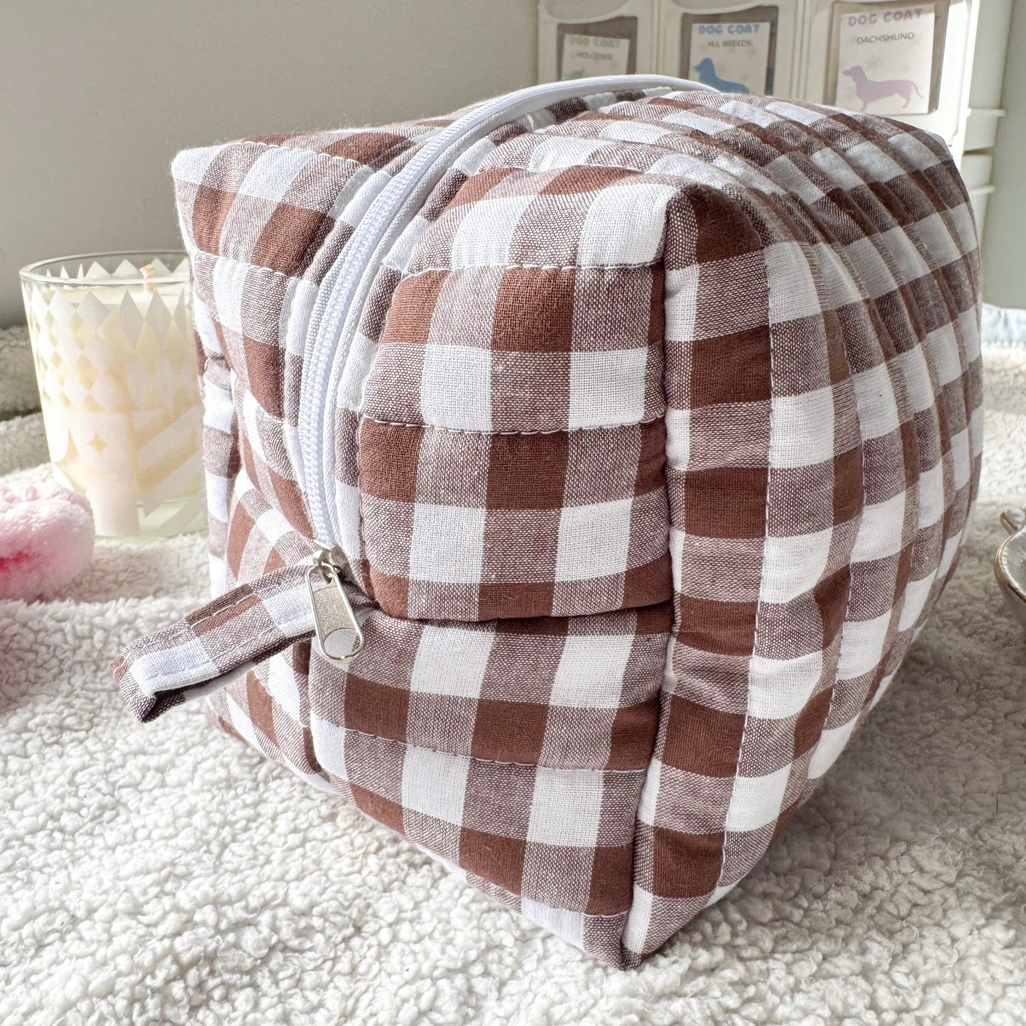 Quilted Makeup Bag | Pinecone