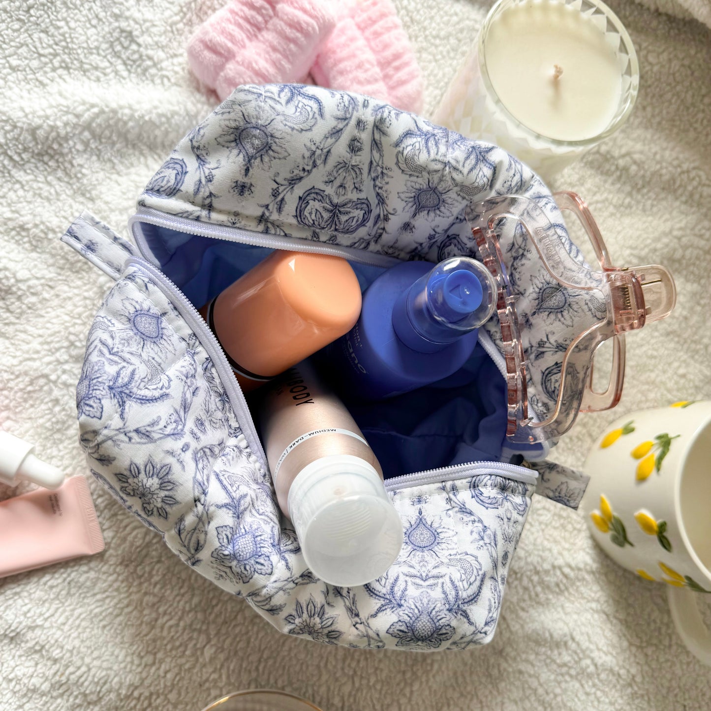 Quilted Makeup Bag | Primrose