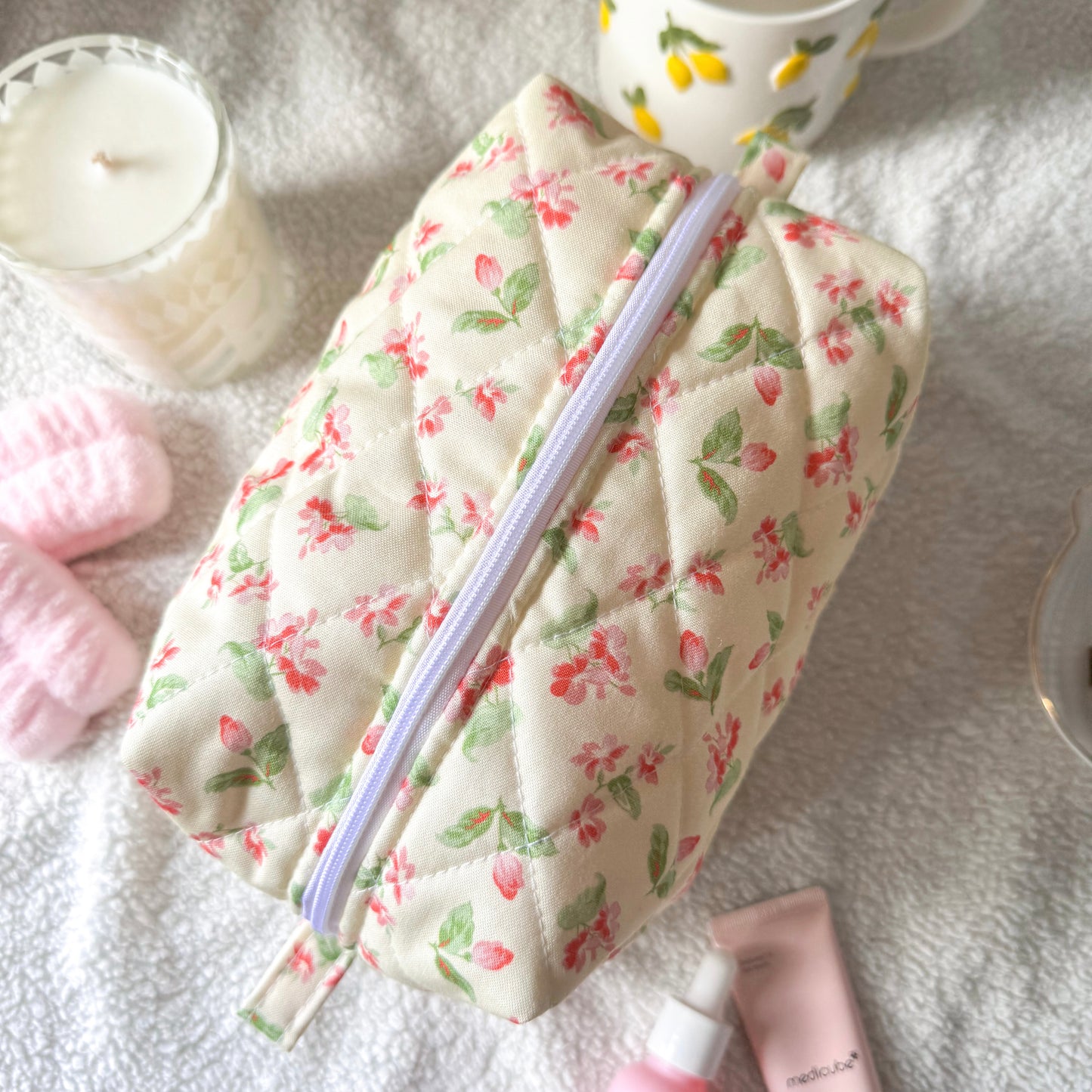 Quilted Makeup Bag | Buttercup