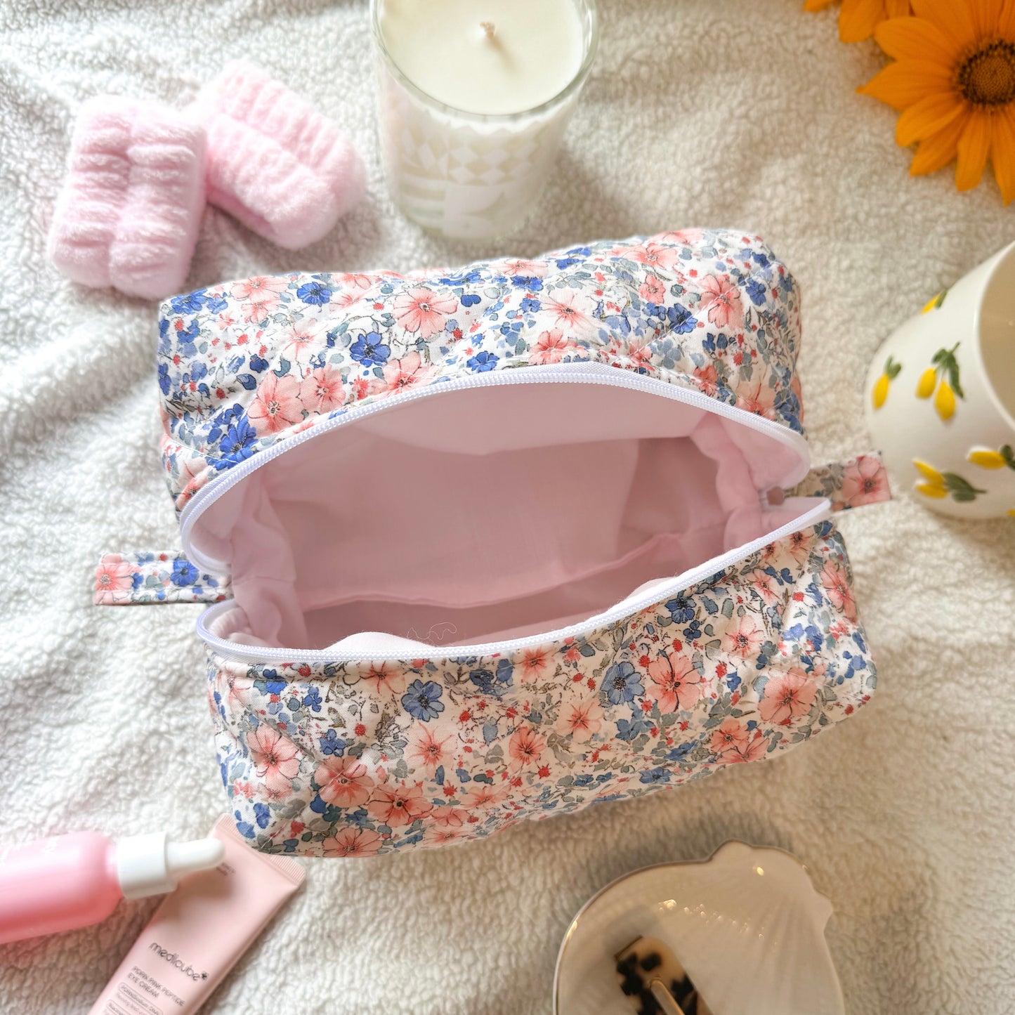 Quilted Makeup Bag | Blossom