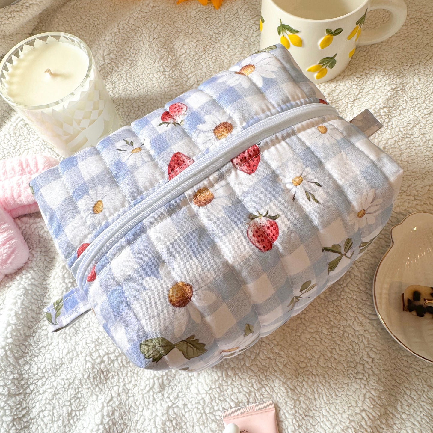 Quilted Makeup Bag | Sugarplum