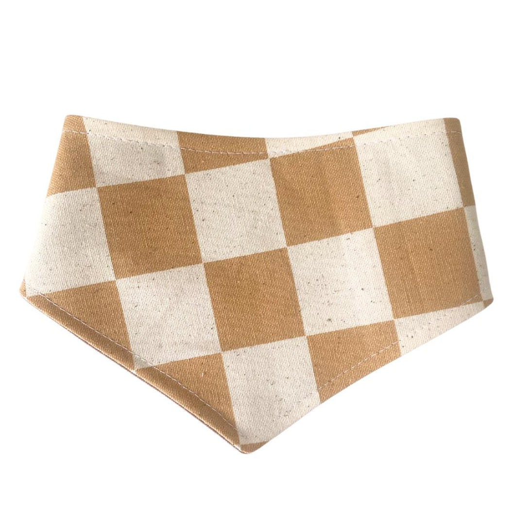 Dog bandana - Latte | Checker
