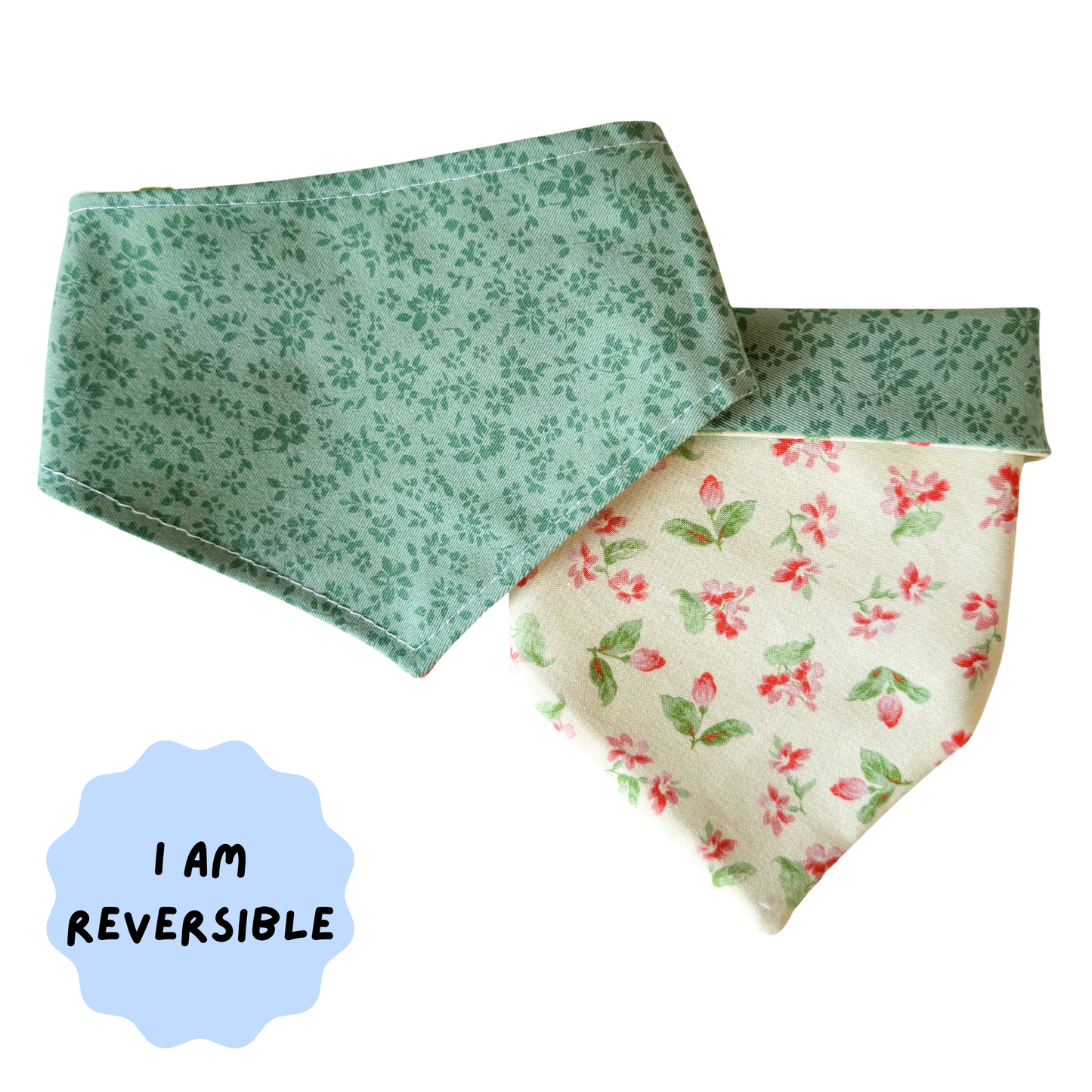Reversible dog bandana | Moss