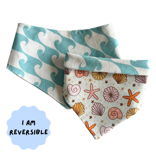 Reversible dog bandana - Seaside Stroll
