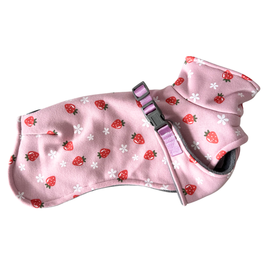 Turtleneck Dog Coat | Berry Blossom
