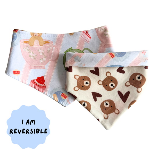 Reversible dog bandana - Teddy Bears Picnic