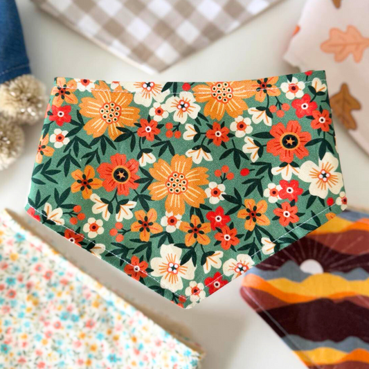 Dog bandana - Wildflower Ridge | Green Floral | Montana