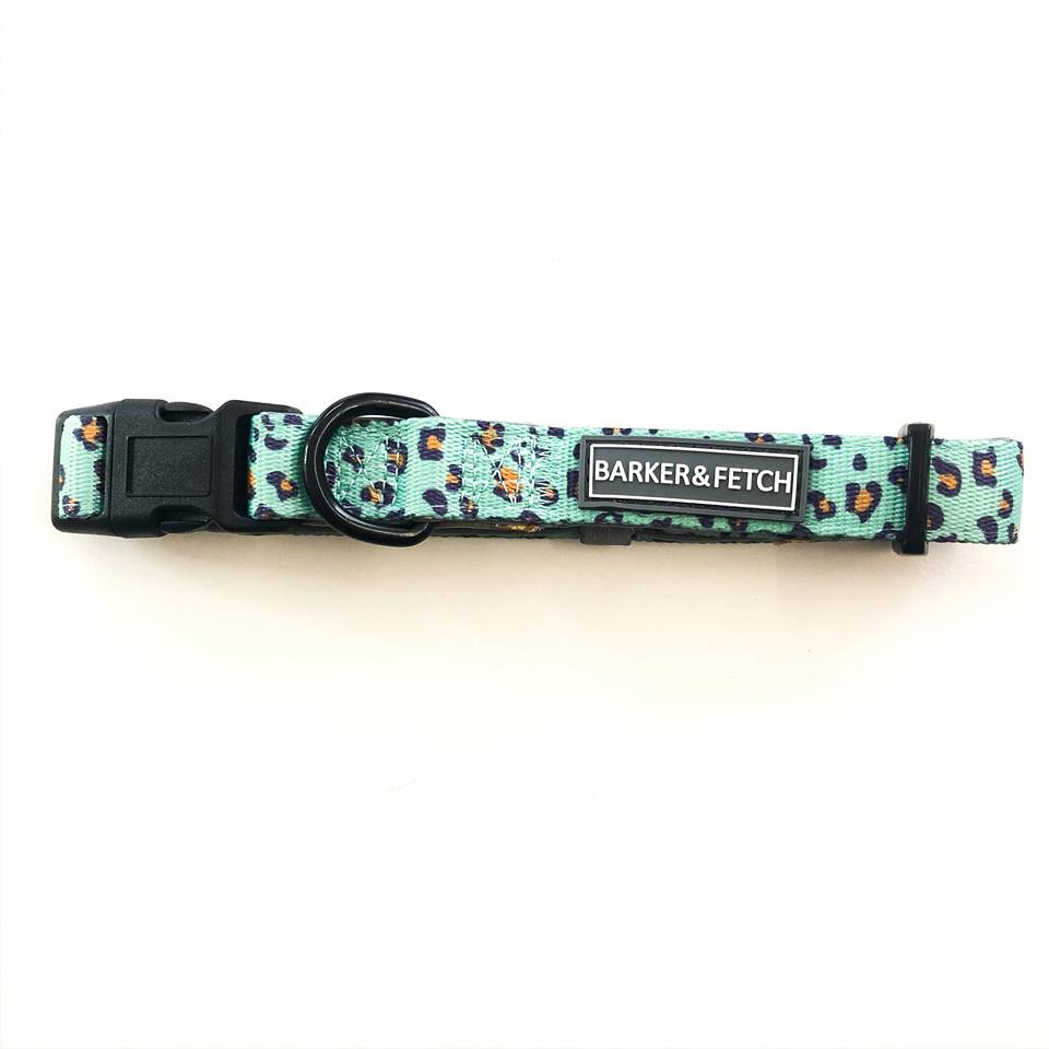 Dog collar - Fierce | green leopard print